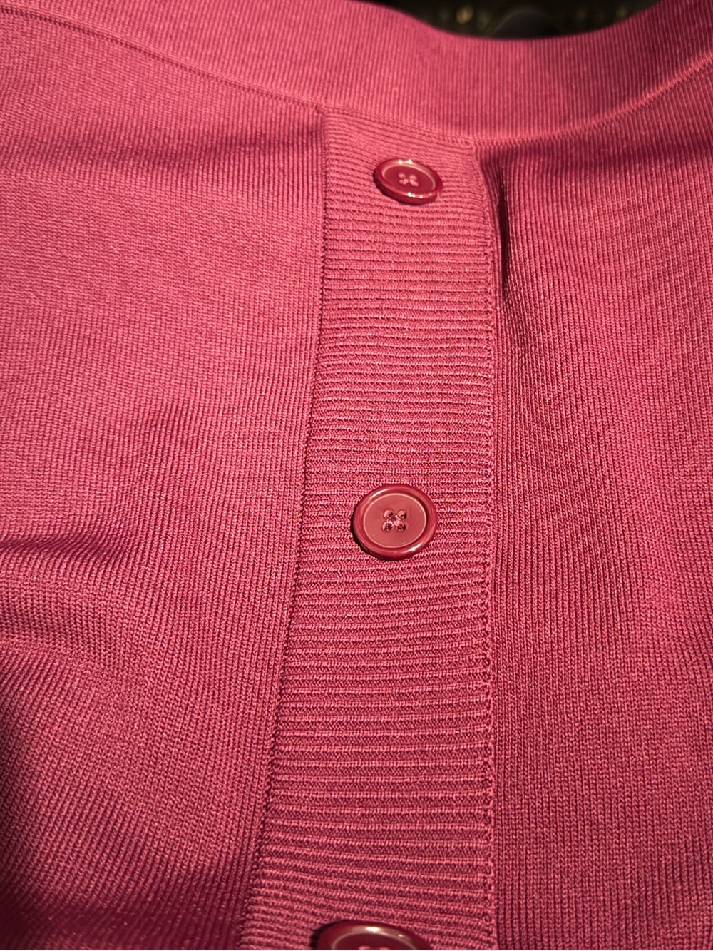 NY&Co x Eva Mendes XXL Burgundy Knit Faux Button Front Pull on Midi Skirt